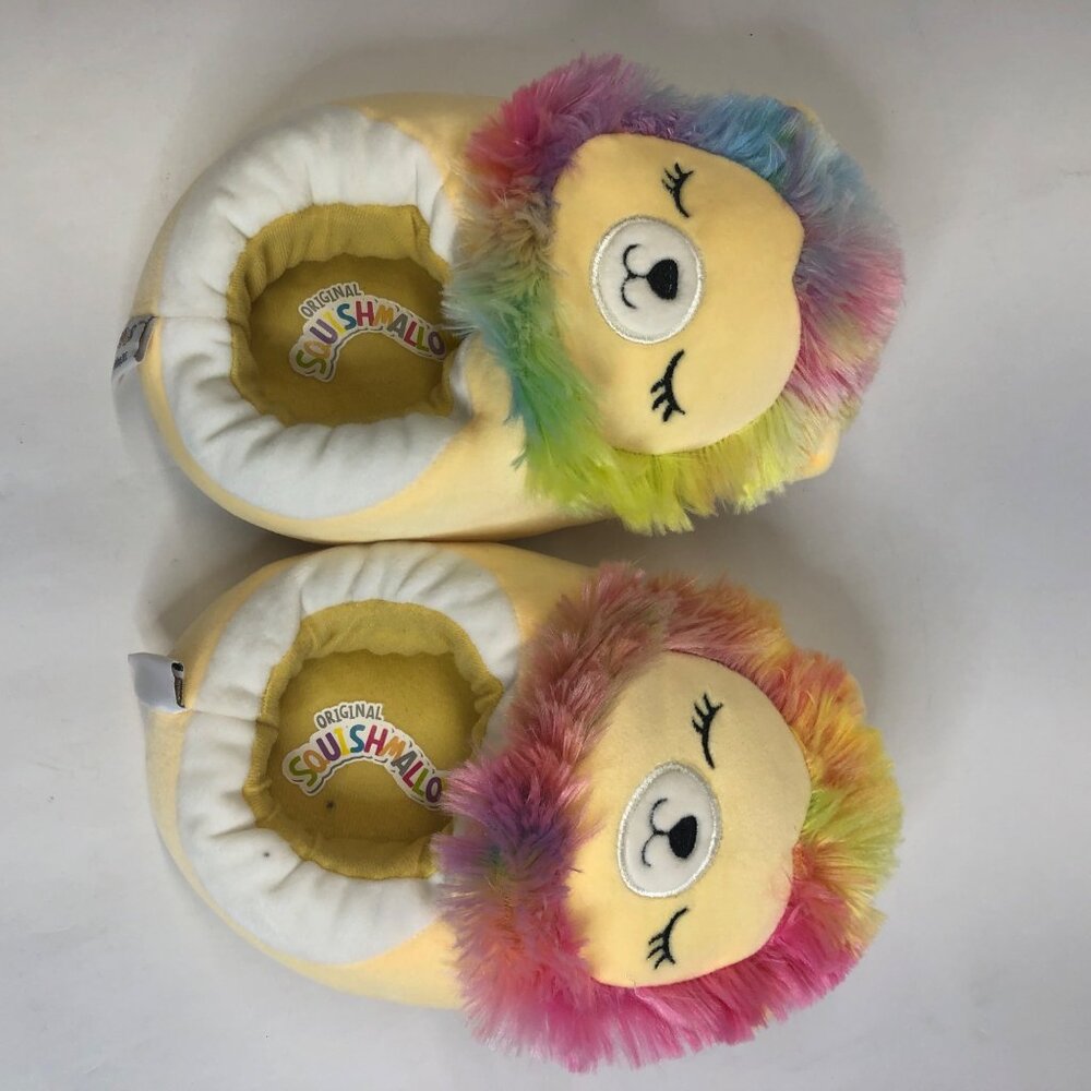 Squishmallows Unisex Rainbow Lion Slippers Size 2-3